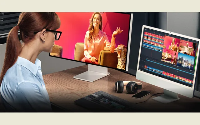 DaVinci Resolve showing a video project in the Edit page.